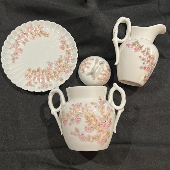 3 piece Marx and Gutherz set (Carlsbad) Pitcher, plate and canister - Picture 1 of 6